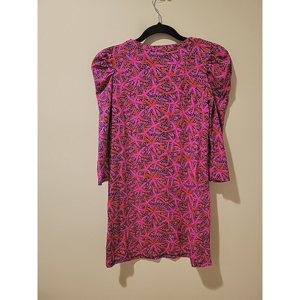 Lilly Pulitzer Girls Mini Steffie Dress Passion Fruit Pink Puff Sleeve XL 12-14 - Picture 5 of 8